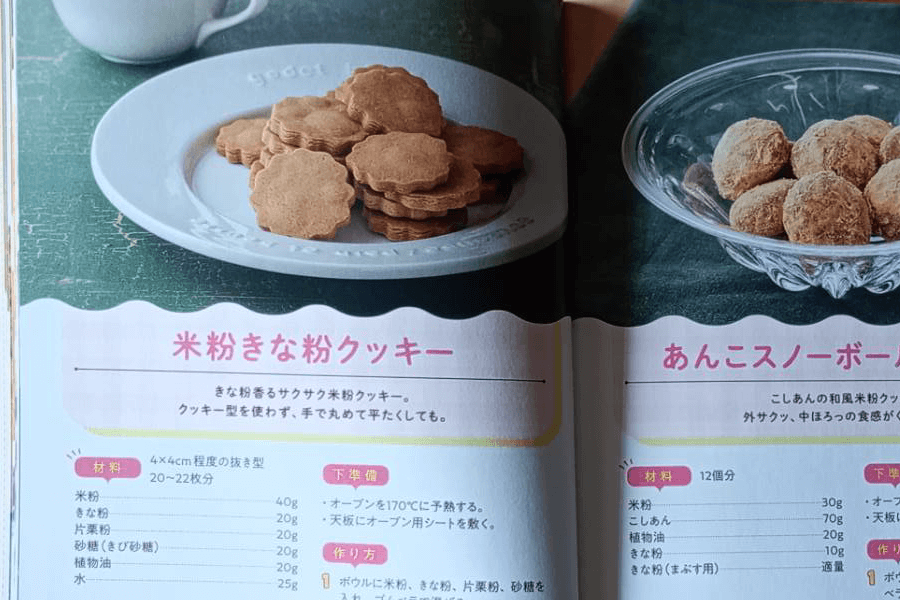米粉きな粉クッキーレシピ画像